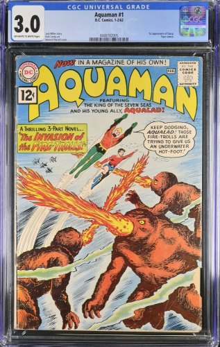 Cover Scan: Aquaman #1 CGC GD/VG 3.0 1st App. Quisp! Aqualad! The Fire Trolls! - Item ID #391205