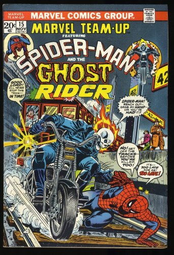 Cover Scan: Marvel Team-up #15 VF- 7.5 Spider-Man Ghost Rider! Marvel! - Item ID #392073