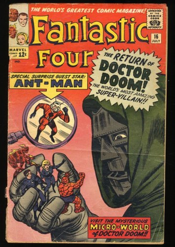 Cover Scan: Fantastic Four #16 GD 2.0 Doctor Doom and Ant-Man Appearance! - Item ID #395562