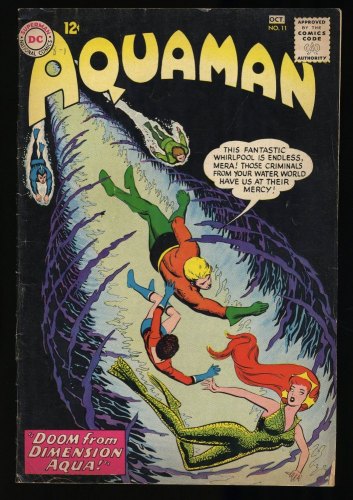 Cover Scan: Aquaman #11 VG+ 4.5 1st Appearance of Mera! Nick Cardy Cover - Item ID #403683