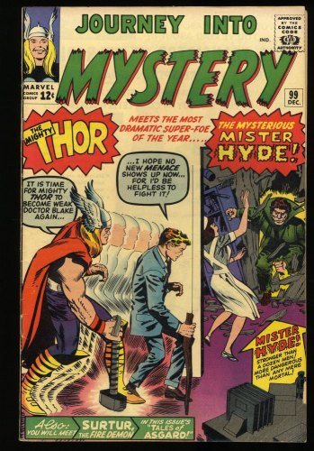 Cover Scan: Journey Into Mystery #99 FN+ 6.5 1st Appearance Mr. Hyde and Surtur! - Item ID #403796