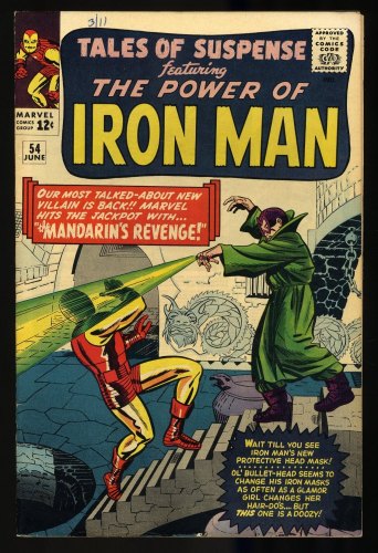 Cover Scan: Tales Of Suspense #54 VF- 7.5 Iron Man! 2nd Appearance Mandarin! - Item ID #404329