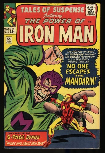 Cover Scan: Tales Of Suspense #55 FN/VF 7.0 Iron Man! Mandarin Appearance! - Item ID #404330