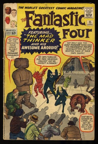 Cover Scan: Fantastic Four #15 VG- 3.5 See Description (Qualified) - Item ID #404353