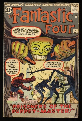 Cover Scan: Fantastic Four #8 VG+ 4.5 1st Appearance of Puppet Master!! - Item ID #404359