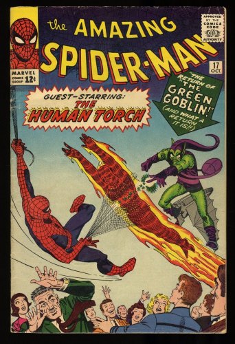 Cover Scan: Amazing Spider-Man #17 FN- 5.5 2nd Appearance Green Goblin Steve Ditko Art! - Item ID #404368