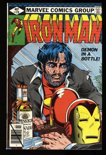 Cover Scan: Iron Man #128 VF/NM 9.0 Tony Stark Demon in a Bottle! Bob Layton Cover! - Item ID #404385