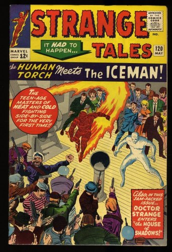 Cover Scan: Strange Tales #120 VF- 7.5 Human Torch Ice Man! - Item ID #404402