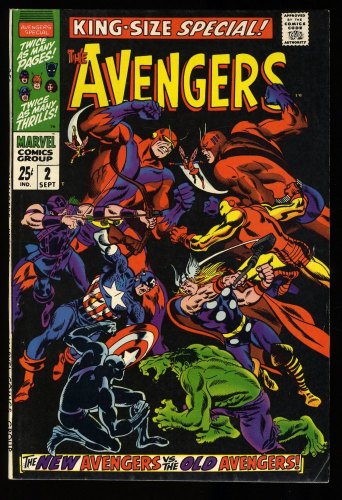 Cover Scan: Avengers Annual #2 VF- 7.5 1st Appearance Scarlet Centurion Buscema Cover! - Item ID #404412