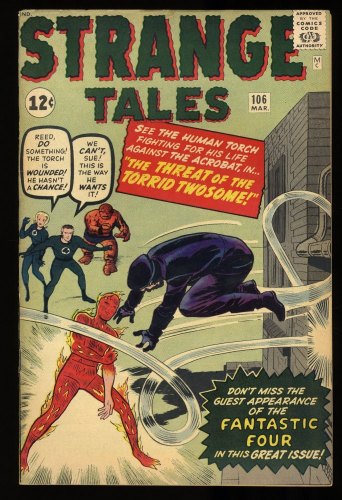 Cover Scan: Strange Tales #106 FN/VF 7.0 1st Appearance Acrobat! Human Torch Jack Kirby! - Item ID #404413