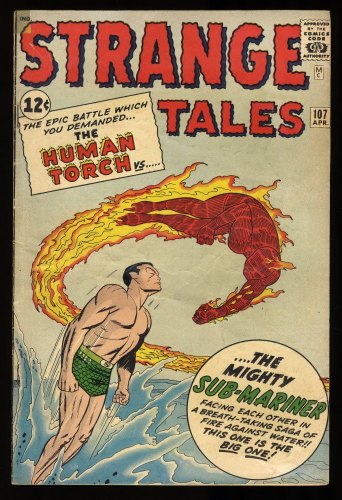 Cover Scan: Strange Tales #107 VG+ 4.5 Human Torch Vs. The Sub-Mariner! - Item ID #404415