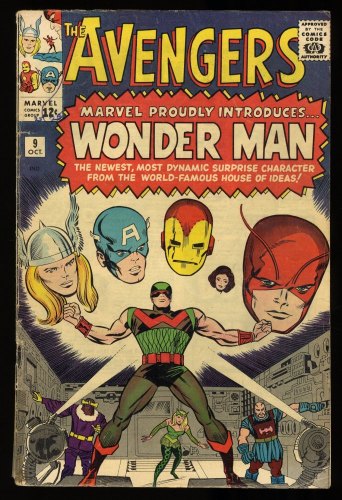 Cover Scan: Avengers #9 VG- 3.5 1st Appearance of Silver Age Wonder Man! - Item ID #404427