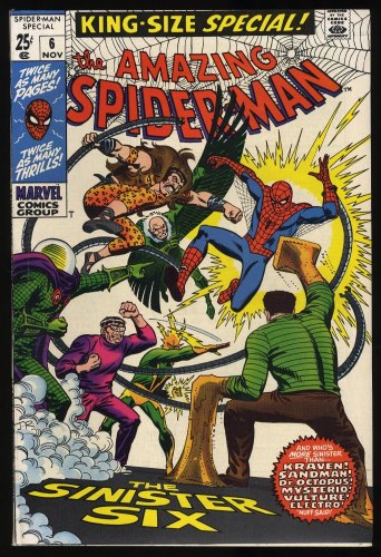 Cover Scan: Amazing Spider-Man Annual #6 VF- 7.5 Sinister Six Appearance! - Item ID #404447