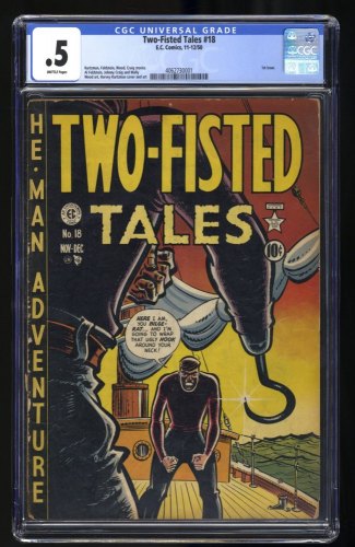 Cover Scan: Two-fisted Tales #18 CGC P 0.5 Brittle 1st Issue! - Item ID #404898