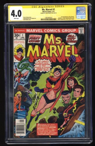 Cover Scan: Ms. Marvel #1 CGC VG 4.0 SS Romita 1st Appearance Carol Danvers as Ms. Marvel! - Item ID #404904