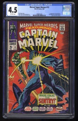 Cover Scan: Marvel Super-Heroes #13 CGC VG+ 4.5 Off White 1st Appearance Carol Danvers! - Item ID #404905