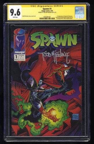 Cover Scan: Spawn #1 CGC NM+ 9.6 SS Signed McFarlane McFarlane 1st Appearance Al Simmons! - Item ID #404914