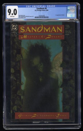 Cover Scan: Sandman (1989) #8 CGC VF/NM 9.0 1st Appearance Death! Neil Gaiman! Vertigo! - Item ID #404917