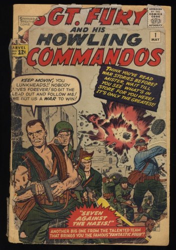 Cover Scan: Sgt. Fury and His Howling Commandos #1 P 0.5 1st Appearance! - Item ID #405400