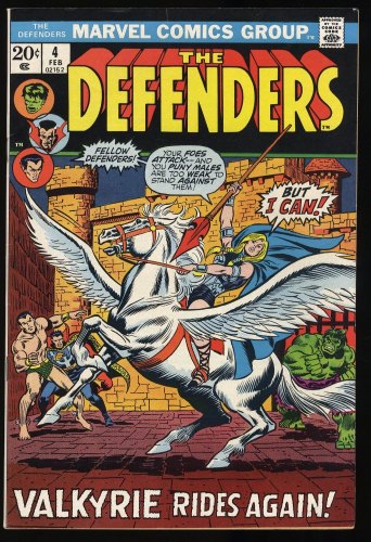 Cover Scan: Defenders #4 VF- 7.5 1st Appearance Barbara Norris as Valkyrie! - Item ID #406010