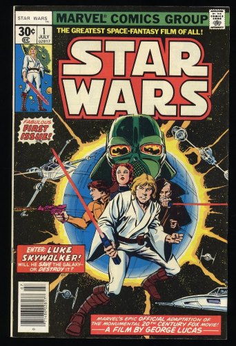 Cover Scan: Star Wars #1 VF- 7.5 1st App Luke Skywalker Darth Vader! - Item ID #407053