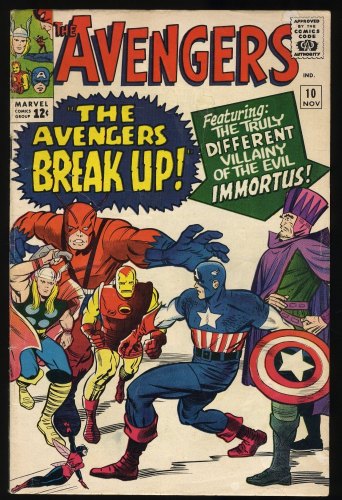 Cover Scan: Avengers #10 VG+ 4.5 1st Appearance of Immortus!  - Item ID #408465