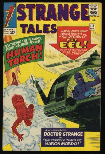 Cover Scan: Strange Tales #117 FN+ 6.5 Human Torch battles the EEL! Jack Kirby! - Item ID #408483