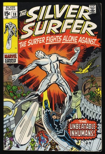 Cover Scan: Silver Surfer #18 FN/VF 7.0 Galactus vs In-Betweener!  - Item ID #408806