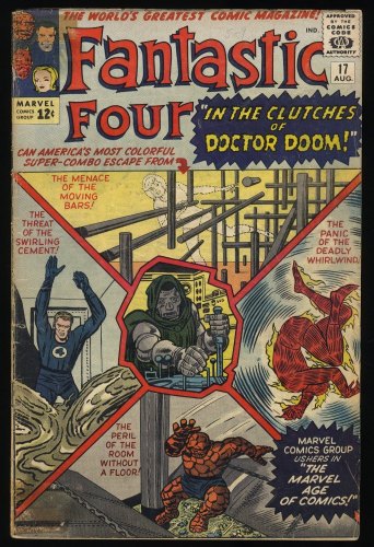 Cover Scan: Fantastic Four #17 GD/VG 3.0 Doctor Doom Appearance!! Jack Kirby Art!  - Item ID #408843