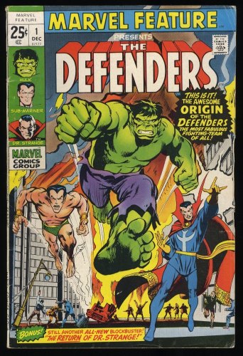 Cover Scan: Marvel Feature (1971) #1 VG/FN 5.0 1st Appearance and Origin Defenders! - Item ID #409250