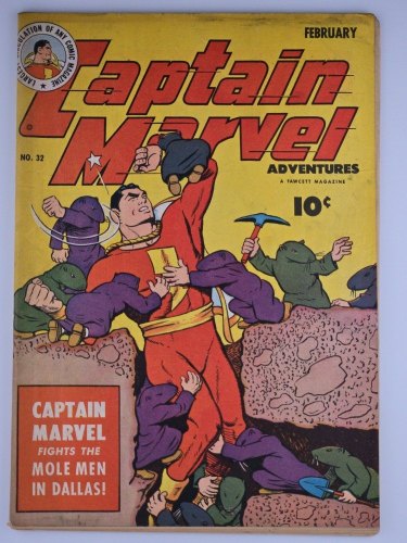 Cover Scan: Captain Marvel Adventures #32 GD 2.0 The Monster Society of Evil! Mr. Mind! - Item ID #410402