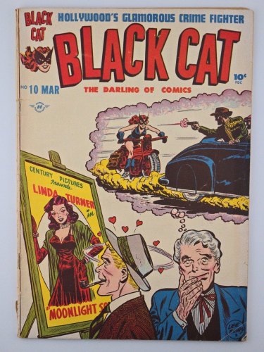 Cover Scan: Black Cat #10 VG+ 4.5 Motorcycle Cover! - Item ID #410791