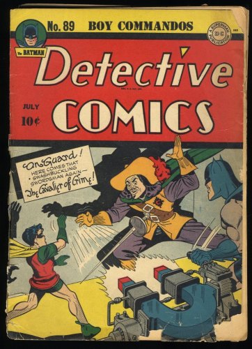 Cover Scan: Detective Comics (1937) #89 Fair 1.0 Batman and Robin! - Item ID #412272