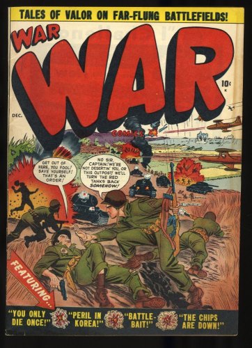 Cover Scan: War Comics (1950) #1 FN 6.0 - Item ID #412295