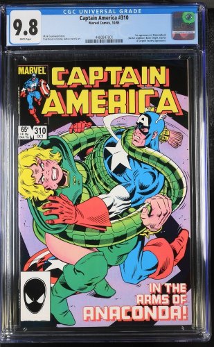 Cover Scan: Captain America #310 CGC NM/M 9.8 White Pages 1st Appearance Diamondback! - Item ID #412687