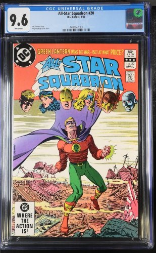 Cover Scan: All-Star Squadron #20 CGC NM+ 9.6 White Pages - Item ID #412689