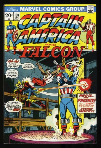 Cover Scan: Captain America #168 VF/NM 9.0 Falcon! 1st Appearance Helmut Zemo! - Item ID #413348