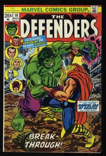 Cover Scan: Defenders #10 VF- 7.5 Thor vs Incredible Hulk! - Item ID #413350