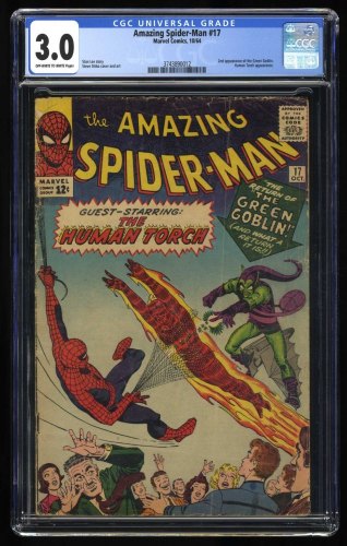 Cover Scan: Amazing Spider-Man #17 CGC GD/VG 3.0 - Item ID #413645