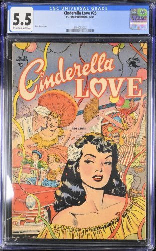 Cover Scan: Cinderella Love #25 CGC FN- 5.5 Famous Good-Girl Cover Art by Matt Baker! - Item ID #413769