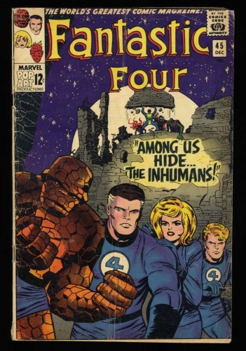 Cover Scan: Fantastic Four #45 VG- 3.5 1st Appearance Inhumans! Stan Lee! - Item ID #413776