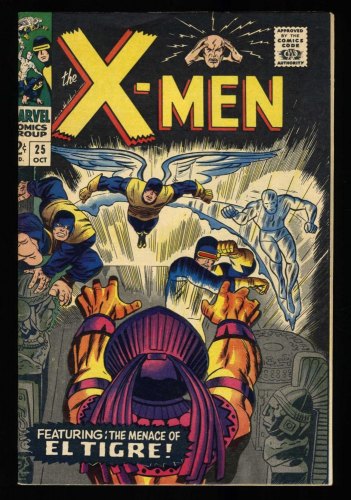 Cover Scan: X-Men #25 FN- 5.5 (Restored) 1st Appearance El Tigre Jack Kirby Art! - Item ID #413931