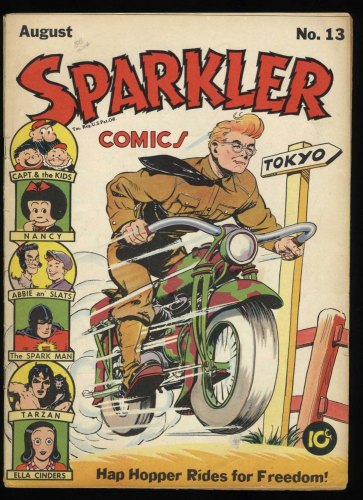 Cover Scan: Sparkler Comics #13 FN- 5.5 Motorcycle Cover! - Item ID #414671