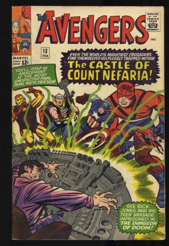 Cover Scan: Avengers #13 FN+ 6.5 1st Appearance Count Nefaria! Jack Kirby! - Item ID #415658