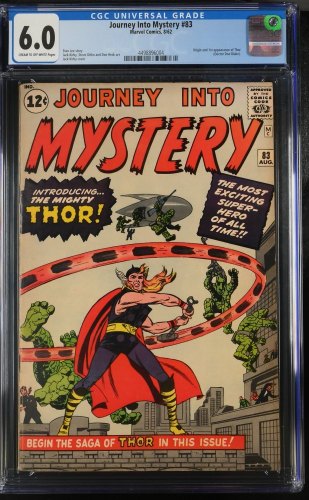 Cover Scan: Journey Into Mystery #83 CGC FN 6.0 1st Appearance Thor! - Item ID #415965