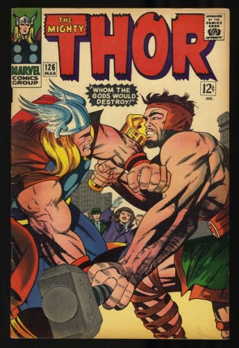 Cover Scan: Thor #126 FN+ 6.5 1st issue Hercules Cover! Jack Kirby Cover! - Item ID #416345