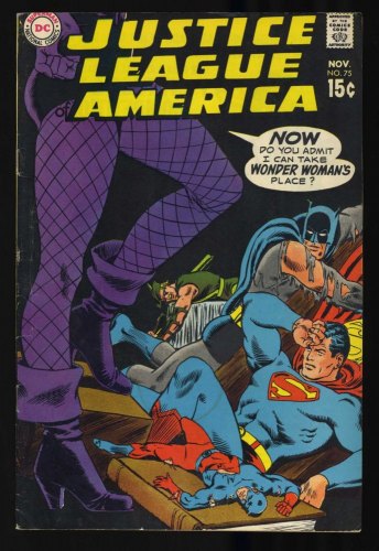 Cover Scan: Justice League Of America #75 FN- 5.5 1st Appearance Black Canary! - Item ID #416353