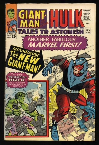 Cover Scan: Tales To Astonish #65 VF- 7.5 Giant-Man &amp; Hulk Appearances! - Item ID #416403