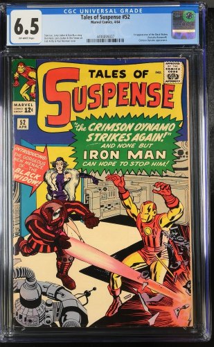 Cover Scan: Tales Of Suspense #52 CGC FN+ 6.5 Off White 1st Appearance of Black Widow! - Item ID #416811