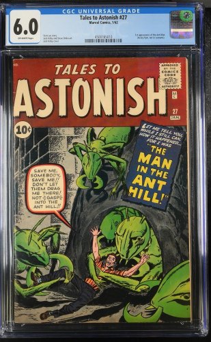 Cover Scan: Tales To Astonish #27 CGC FN 6.0 Off White 1st Ant-Man! - Item ID #417147